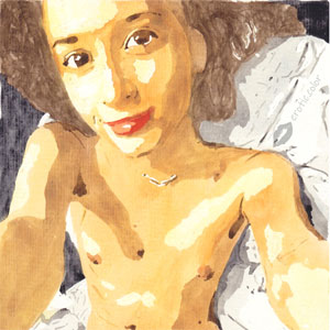 Nude Watercolor Portrait by erotic.color
